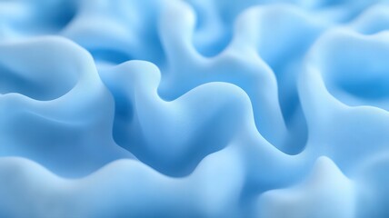 Abstract Light Blue Fabric Texture: Soft Wavy Surface Background