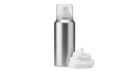 Isolated Shaving Foam Can with Foam
