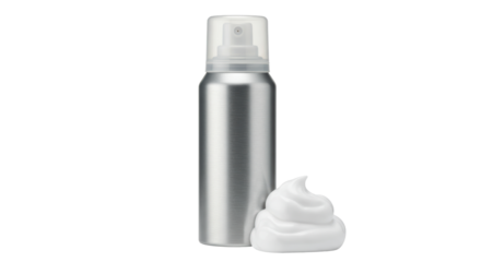 Isolated Shaving Foam Can with Foam