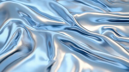 Abstract Light Blue Silk Fabric Texture