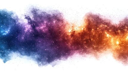 Cosmic dust cloud. Nebula with vibrant colors merging into a celestial spectacle