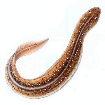A flatworm isolated on solid white background