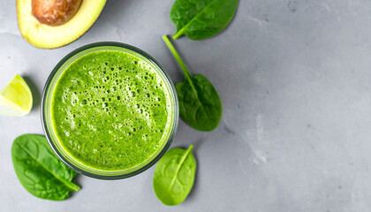 Obraz premium Green Smoothie, vegetables, fruit, Custom AI Model