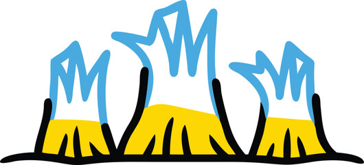 Vector art design shows a surfer illustration on a beach, a holiday concept