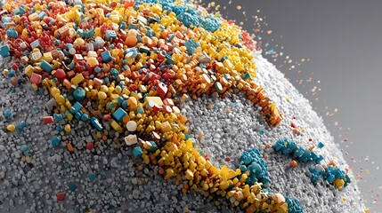 Obraz premium Colorful miniature world on a sphere