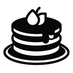 Isolated on white, a man in a hat holds a sweet birthday cake, a delicious dessert object