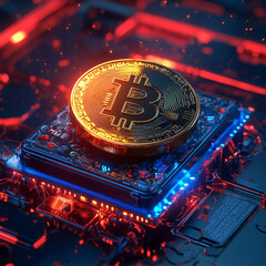 gold coin on a computer keyboard