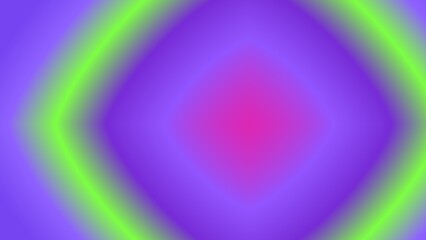 Abstract artwork featuring vibrant purple, pink, and lime green gradients forming a diamond shape