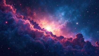 Stunning cosmic background, swirling nebulae and distant stars Perfect for science fiction, fantasy, or space-themed projects , dark, gas, stars