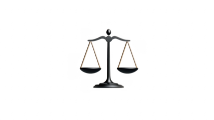 Black Scales of Justice Symbol Legal Equality Concept Image for Law Firm Website or Brochure