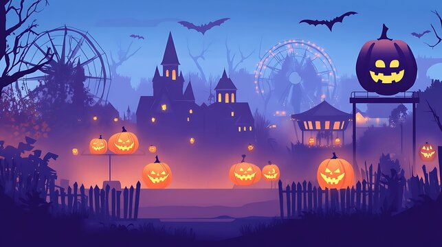 Halloween Amusement Park Night. (2)
