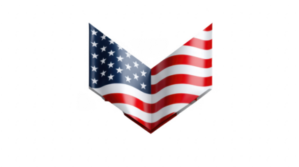 American Flag V Shaped Design Patriotic Symbol for Independence Day