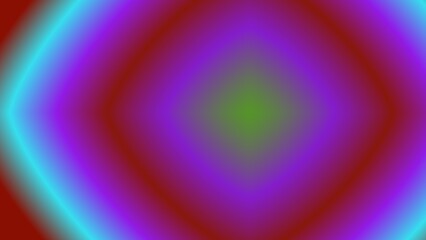 Abstract vibrant gradient pattern with a central green point and diamond shape formed by color blending