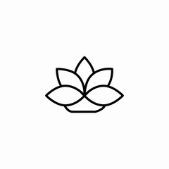 lotus flower icon sign vector