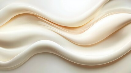 Obraz premium Abstract Swirling Cream Texture with Gold Highlights