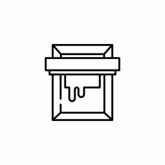 paint bucket icon sign vector