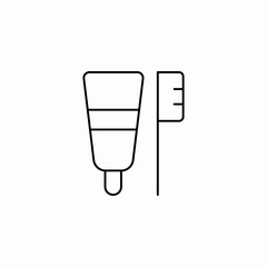 toothpaste brush icon sign vector