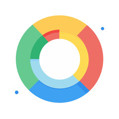 Obraz premium Donut Chart with Sections