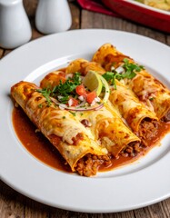 Delicious Plate Enchiladas 