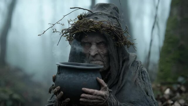 Baba Yaga complex nature: wise witch, forest mystery, dangerous guide, protective power, Slavic stories, magical knowledge, mythological figure, folklore icon, chicken leg hut, terrifying wisdom