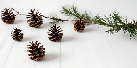 Winter&rsquo;s Natural Decor Pine Simplicity on Wood Rustic Pine Charm