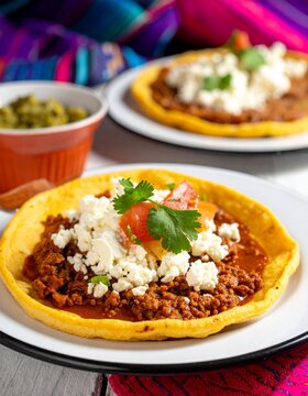 Sopes handmade mexican traditional food