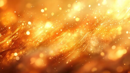 Obraz premium Abstract fiery gold bokeh background