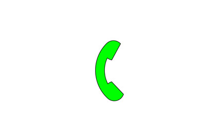 Phone call icon in color icon, isolated on white background Green Phone Communication Icon Flat Design Style.  Green and red phone icon button for ui and app.
