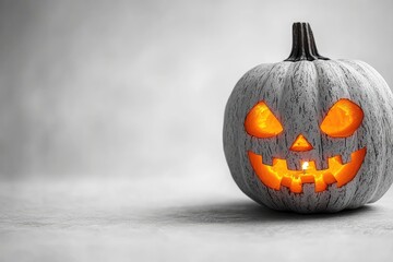 Halloween pumpkin, spooky, carved, light