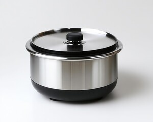 Stainless steel cooking pot with lid