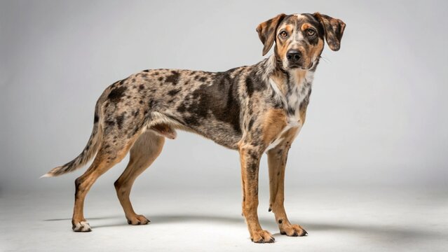 Catahoula Leopard on studio background
