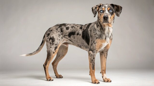 Catahoula Leopard on studio background
