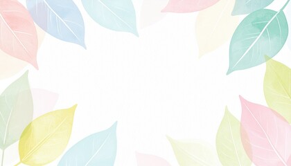 Obraz premium Colorful leaf patterns nature digital art background design aesthetic abstract