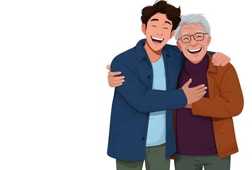 Happy Multigenerational Family Embracing Showing Love and Connection