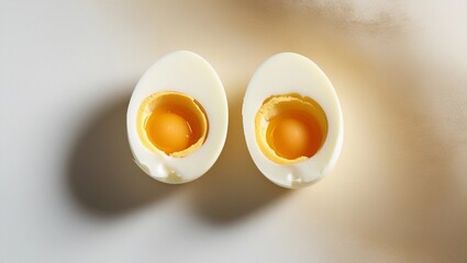 Soft Boiled Egg with Runny Yolk – Close Up Minimalist Food Photography