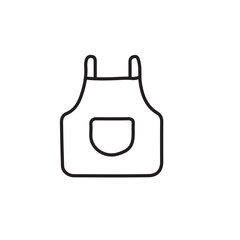 Simple apron outline with a pocket