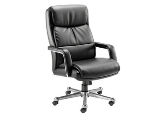 Obraz premium black office chair isolated on white background PNG