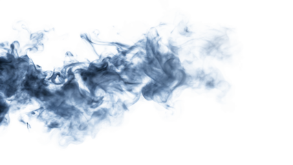 blue busy smoke  isolated on white background PNG