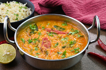 Dal Fry dish served in a bowl.