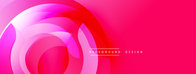 Abstract pink layers create dynamic circular shapes. Modern design, smooth gradients, vibrant color scheme. Perfect backdrop for projects.