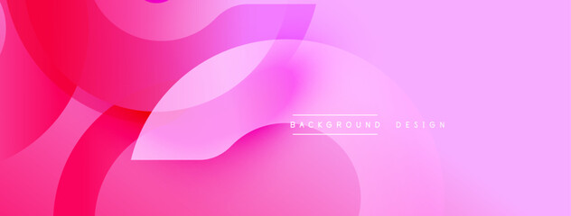 Abstract pink background. Overlapping shapes create dynamic visual effect. Modern design suitable for banners, websites.