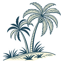 Fototapeta premium Palm Tree Adobe Illustrator Artwork