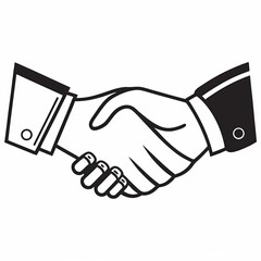 Fototapeta premium Handshake Icon Representing Business Agreement