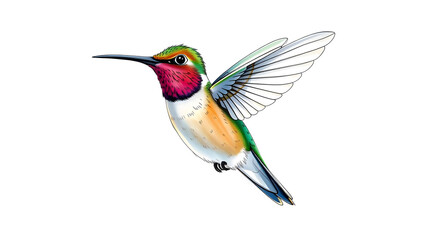 Fototapeta premium Colorful Hummingbirds in Flight – Elegant Tiny Birds with Vibrant Wings