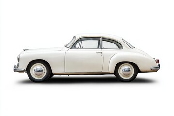 Obraz premium Classic German car alone on white background with shadow