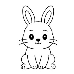 Rabbit animal wildlife colouring book for kids