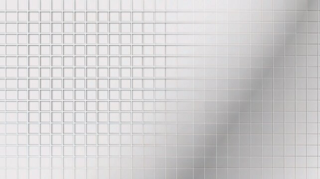 Subtle White 3D Grid Pattern on Light Gray Surface for Backgrounds