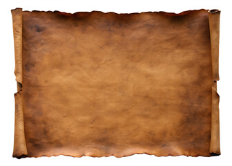 Paper sheet parchment isolated on white background PNG