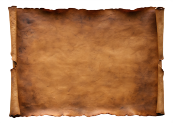 Paper sheet parchment isolated on white background PNG