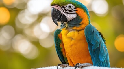 Obraz premium Create 20 prompts for stock photos related to a greenwing macaw, cute, isolated on white background with 100-250 characters and ending with